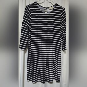 Bobbie Brooks Womens Black and White 3/4 Sleeve Dress Size M